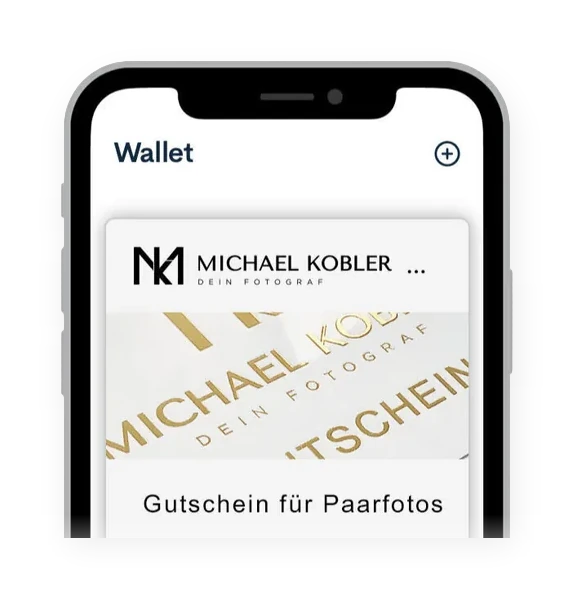 Gutschein von Michael Kobler in der Smartphone-Wallet gespeichert
