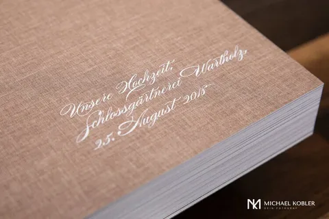 Handcrafted wedding album from an Italian atelier