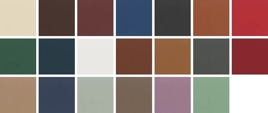 Musterkarte mit 20 Echtleder-Farben