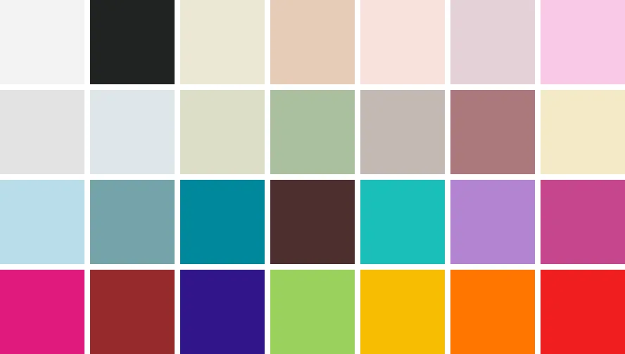 Musterkarte mit 28 Touch-Farben