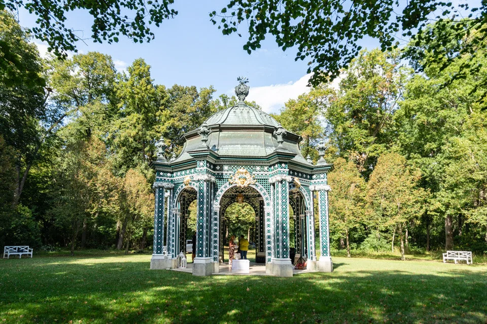 Das Grüne Lusthaus im Schlosspark Laxenburg, ein Pavillon für die Trauung im Grünen