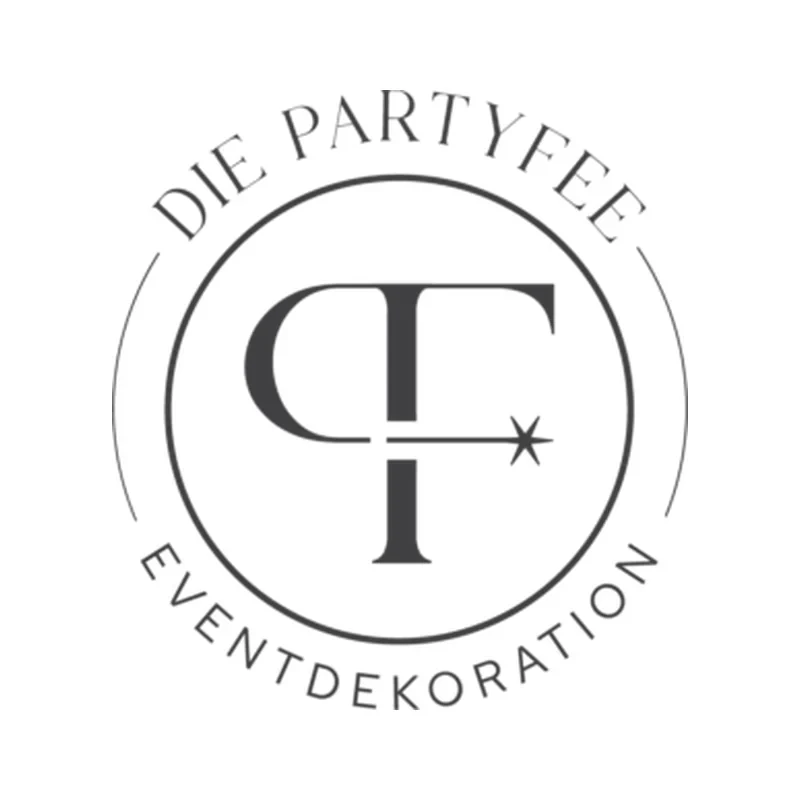Die Party Fee logo, event decoration